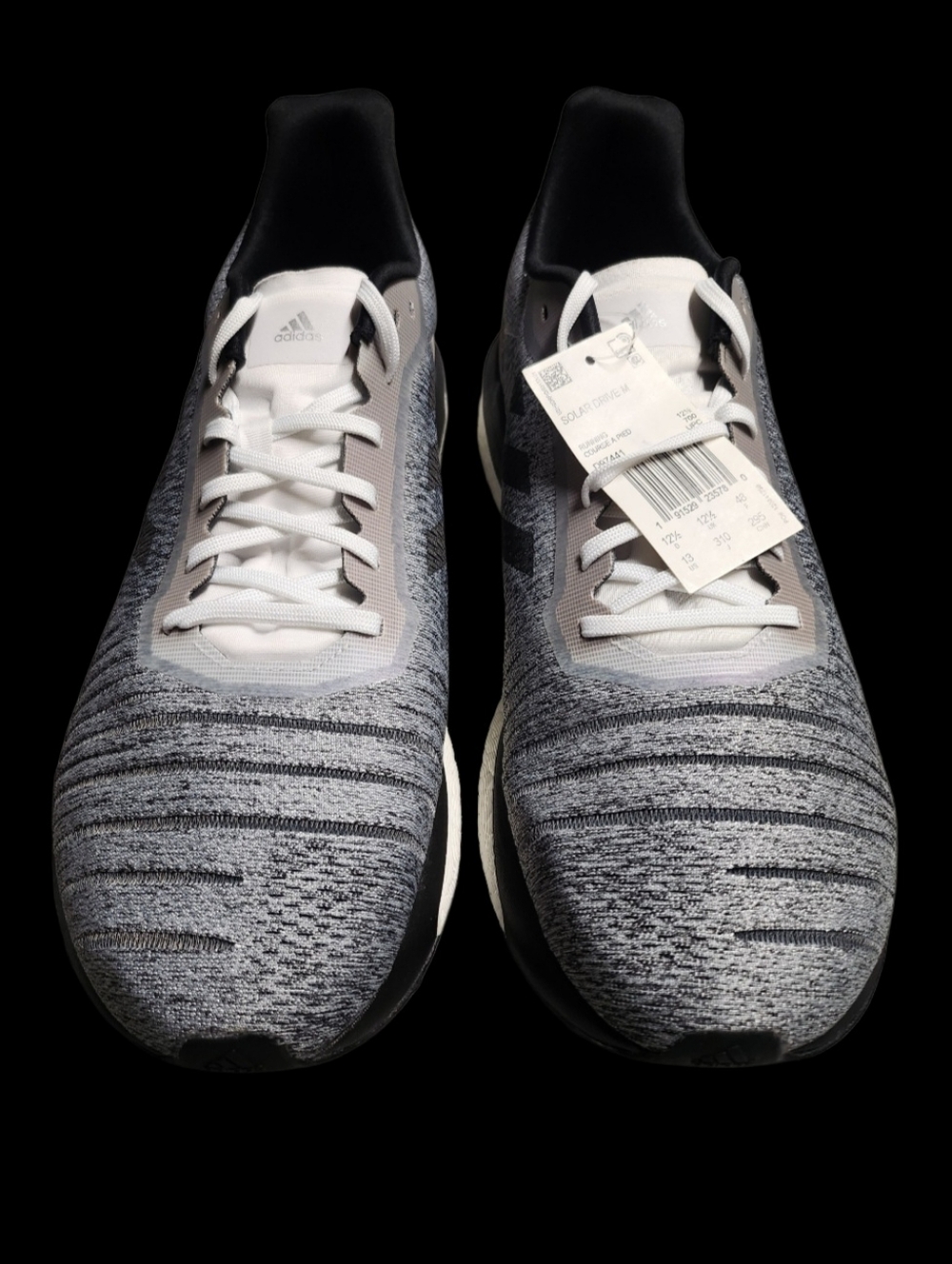 Men's adidas Solar Drive Shoes With Boost Midsole Gray Black and White Size 13 - Picture 7 of 16